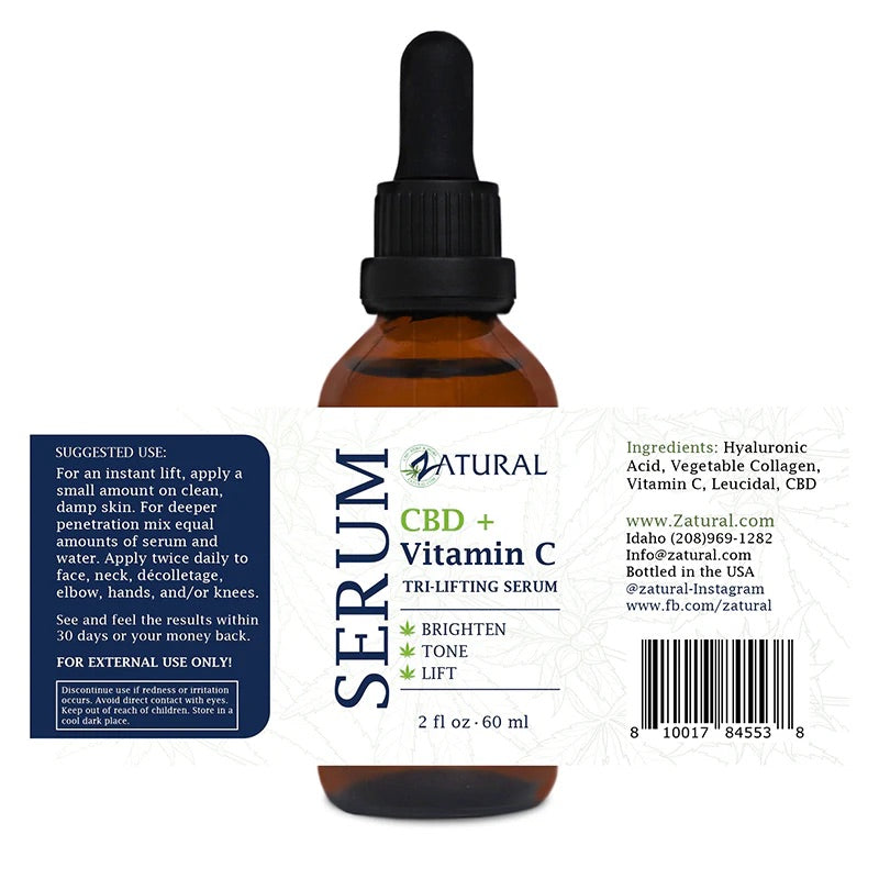 ZATURAL CBD + Vitamin C Tri-Lifting Serum